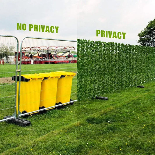 Artificial Leaf Privacy Fence Screen  Fake Hedge Panels Balcony Screen Ivy Leaves Fence Screen for Wall Garden Patio Decor
