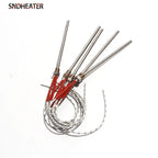 SNDHEATER 1pc Threaded Cartridge Heater 304 Stainless steel Heating Rod DN6 G1/8 10mm BSP Thread 6x50-200mm Tube 12V/24V/36V/48V