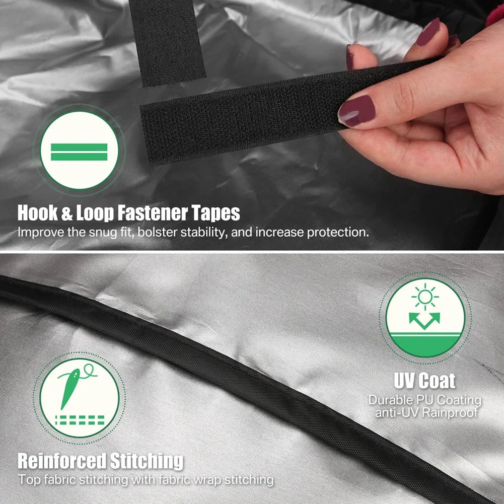 BBQ Grill Barbeque Cover Anti-Dust Waterproof Windproof Weber Charbroil Cover Outdoor Anti-UV Protective Large Barbecue Cover