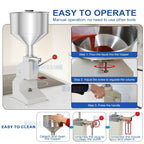 Zonesun Liquid Filling Machine Manual Paste Filler Lip Gloss Shampoo Dispensing Equipment ZS-A03S