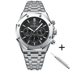 BINBOND B0161 Men's Luxury Luminous Waterproof Stainless Steel Watch