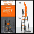 Thickened carbon steel telescopic ladder Multifunctional herringbone ladder Bamboo ladder Lifting  folding engineering staircase