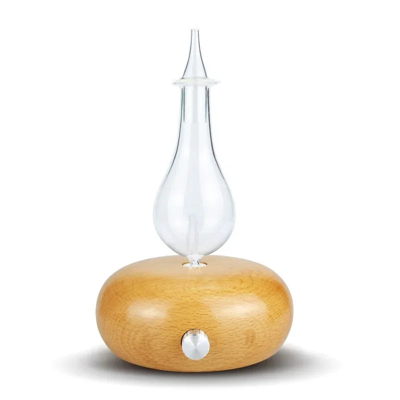 Aroma Essential Oils Diffuser Nebulizer Wooden Glass Air Fragrance Ele