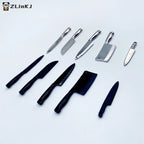 ▶1 Set Doll House Mini Kitchen Knife Cooking Utensils Model for Dollhouse Kitchen Furniture Decoration Accessories Toy