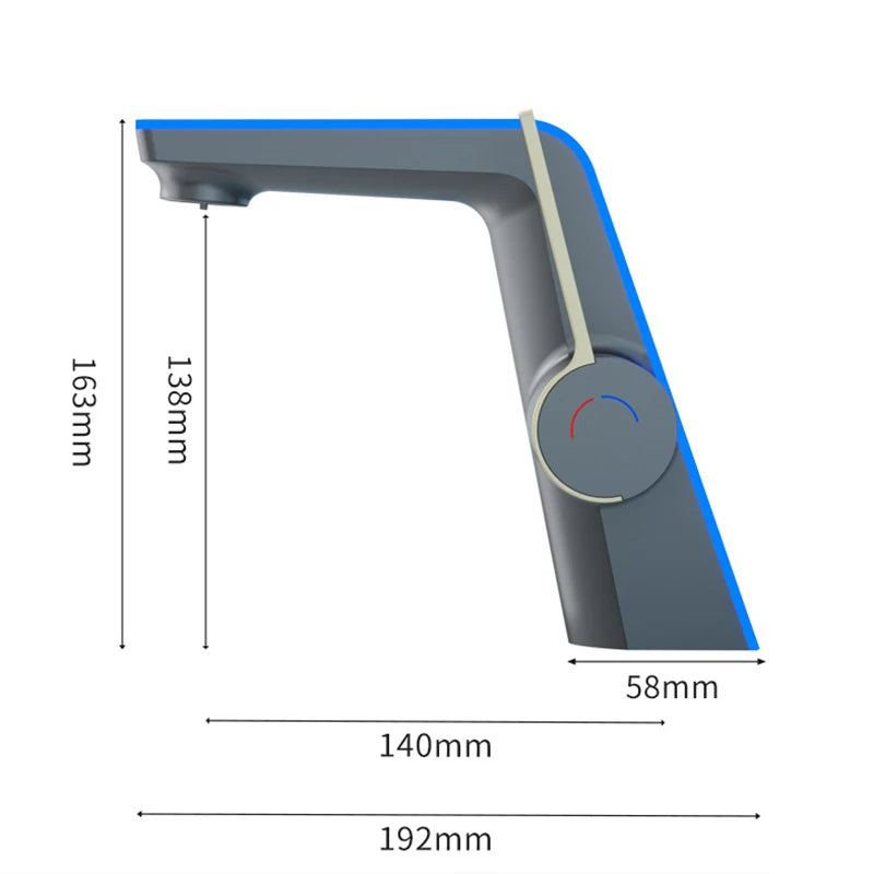 High-end Temperature Display Basin Faucet LED Light 2 Modes Sprayer Hot Cold Water Sink Mixer Wash Tap Single Hole For Bathroom