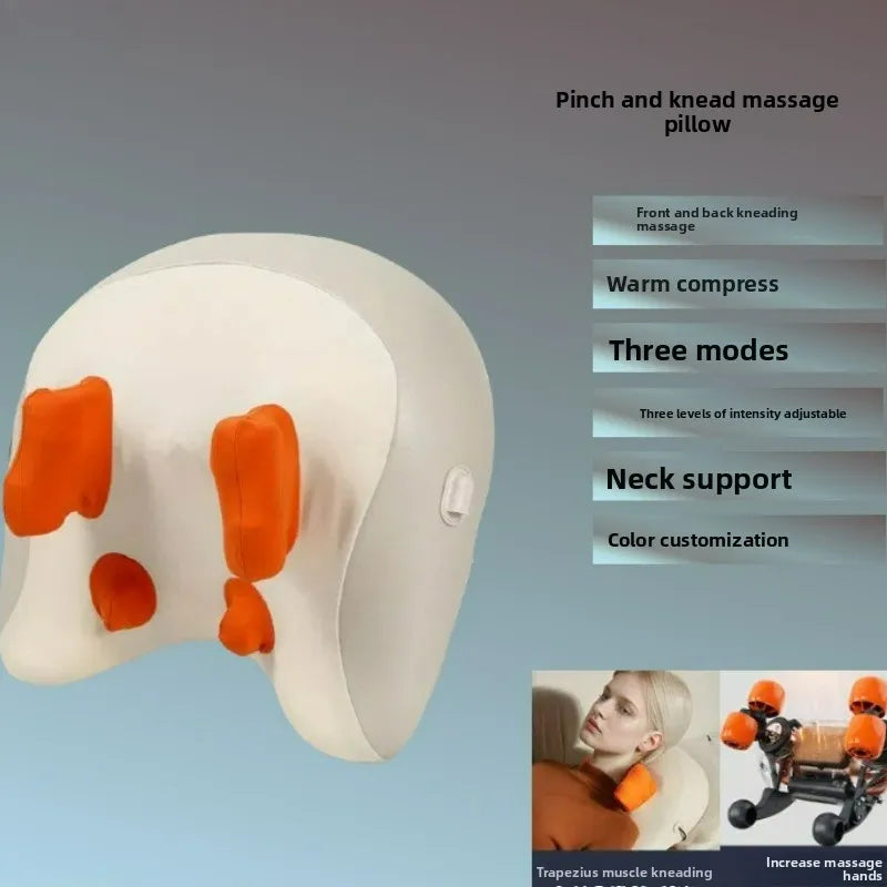 Multi Functional Neck and Shoulder Massager Household Neck and Back Kneading Tool with Multiple Adjustable Hot Compress Massage