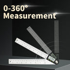 SHANHR 200 mm/300 mm Digital Angle Ruler Stainless Steel Electronic Angle Meter Electronic Protractor Goniometer Angle Gauge