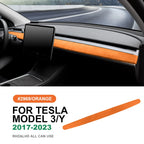 Italian Top Suede Car Dashboard Moulded Trim Sticker For Tesla Model 3 Model Y 2018 2019 2020 2021 2022 2023 Decor Accessories