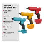 Electric Hot Melt Glue Gun Cordless Electric GlueGun Glue Stick Hot Melt Welding Air Gun fit Makita/Dewalt/Milwaukee 18V Battery