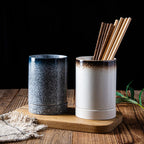 Japanese Ceramic Kitchen Restaurant Household Drain Chopsticks Storage Rack Chopsticks Box Creative Tableware Kitchen Supplies