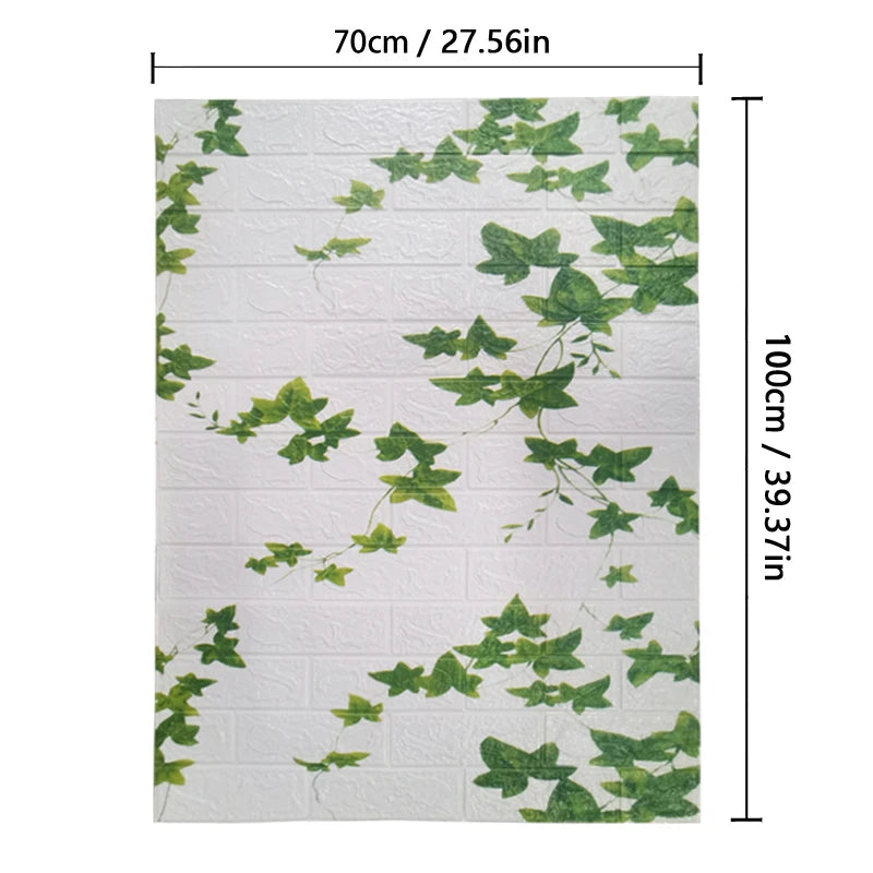 70cmx1/2/3/5/10m Brick Pattern Wall Sticker Decoration PVC 3d Wallpaper Waterproof Wall Sticker for Children's Room Home Bedroom