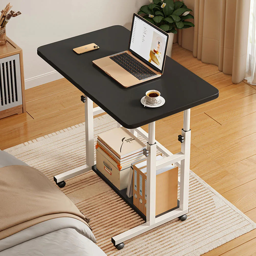 【Breeins】Height Adjustable Mobile Table Overbed Desk with Wheels