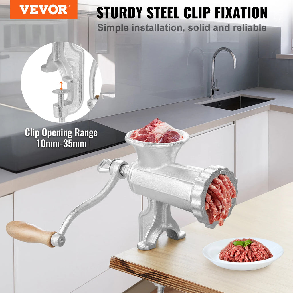 SucceBuy Manual Mini Meat Mincer Food Processor Grinder Portable Chopper Blender Sausage Stuffer Steel for Beef Fish Home