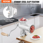 SucceBuy Manual Mini Meat Mincer Food Processor Grinder Portable Chopper Blender Sausage Stuffer Steel for Beef Fish Home
