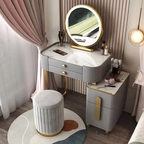 Vanity Makeup Desk Dressing Vanity Makeup Desk Organizers Mirror Storage Dressers Bedroom Multifunctional Schminktisch Furniture