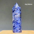 Blue Veins Stone Obelisk Natural Mineral Quartz Home Feng Shui Decorative Gift Reiki Treat Witchcraft Magic Wand