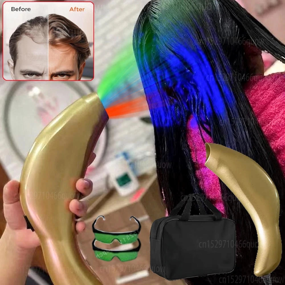LED Triple Light Scalp Care Growth Hair Regrowth Device Anti Hair Loss Machine Thinning Scalp Stress Relief Follicle Activation