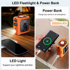 Portable Waist Clip Fan Outdoor Camping Strong Wind Ice Cooling Fan Re