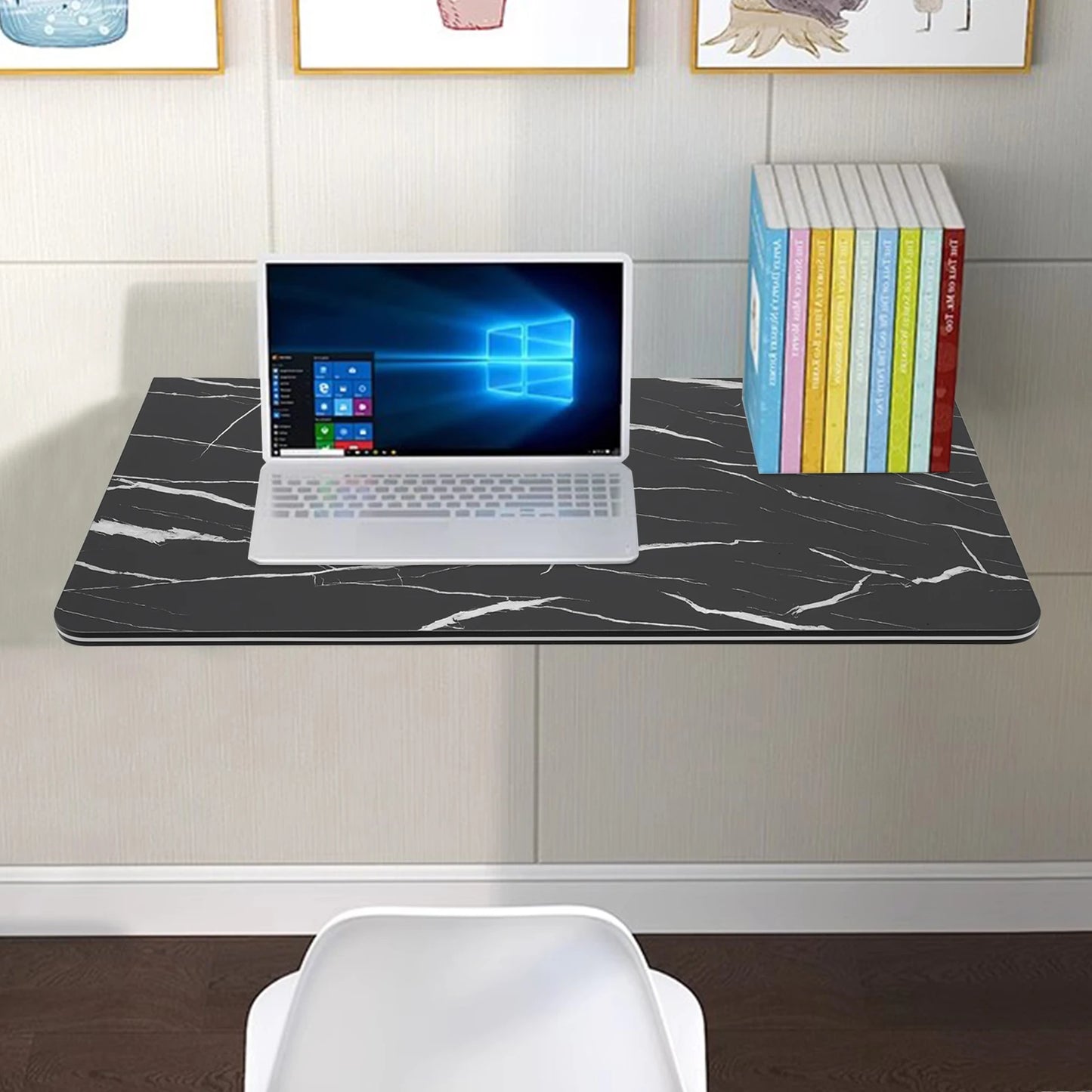 Rust-Proof Wall-Mounted Folding Table Easy to Clean Wall Mounted Folding Table for Bedroom/Living Room/Study/Kitchen