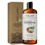 MAYJAM Pure Organic Moroccan Argan Oil Massage On Face, Hair, Body Sweet Almond Oil Cold Pressed USDA Certified 473ml Face Oil