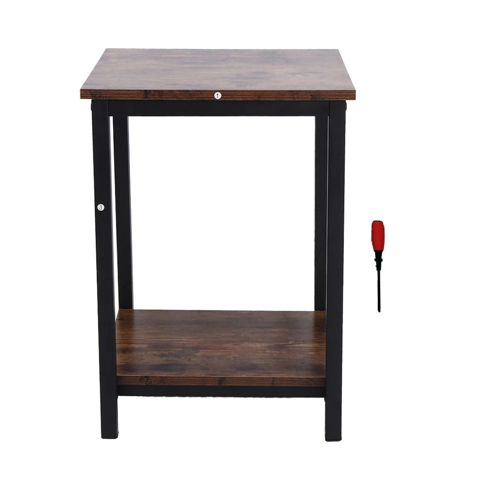 Household Supplies Simple Double Layer Storage Cabinet Side Industrial Coffee End Table for Living Room Bedroom Living Room Desk