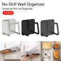 2-8 PCS Space Saving Kitchen Organizer:No Drill Wall Mounted Pot Lid Holder Under Cabinet Chopping Board Plate Storage Rack