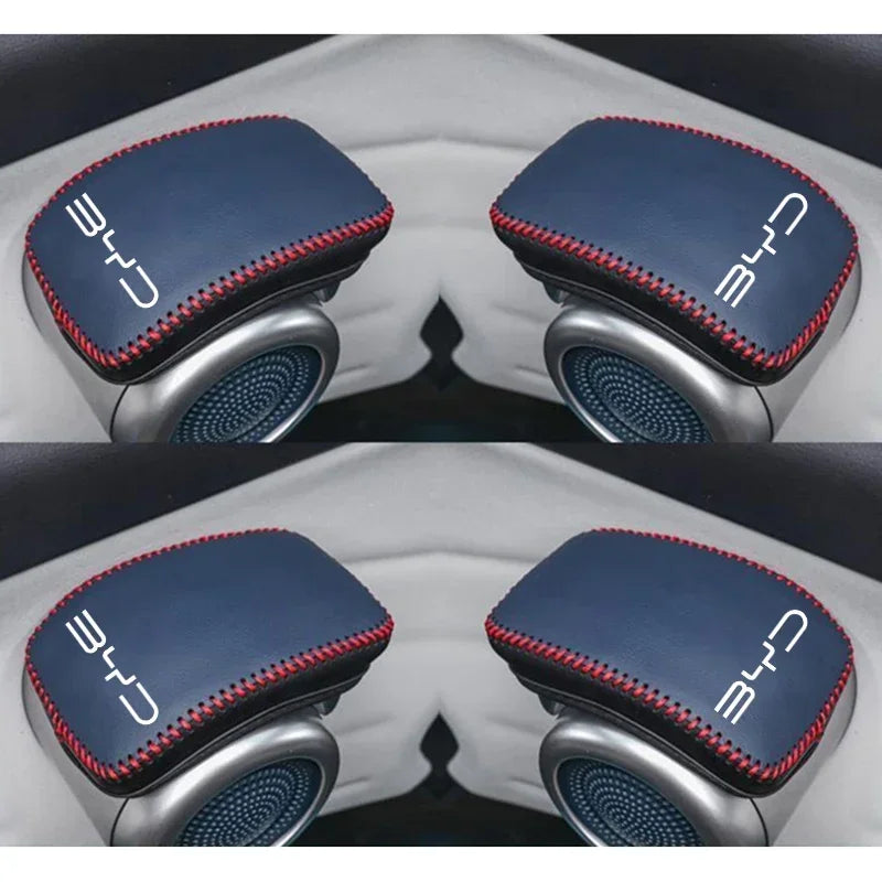 BYD Atto 3 Car Interior Door Handle Protective Cover for BYD Atto 3 YUAN Plus Leather Protective Cover Modified Accessories