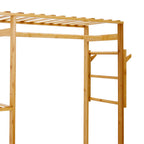 Wooden Clothes Rack with Hooks Coat Rack for Bedrooms Entryways Dressing Rooms