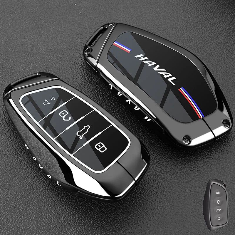 Leather Car Key Case Cover for Great Wall Haval H6 2024 H9 2024 H2 M6 Cool Dog Plus Owl Dragon MAX F7 F7X F7H H8 H3 Accessories
