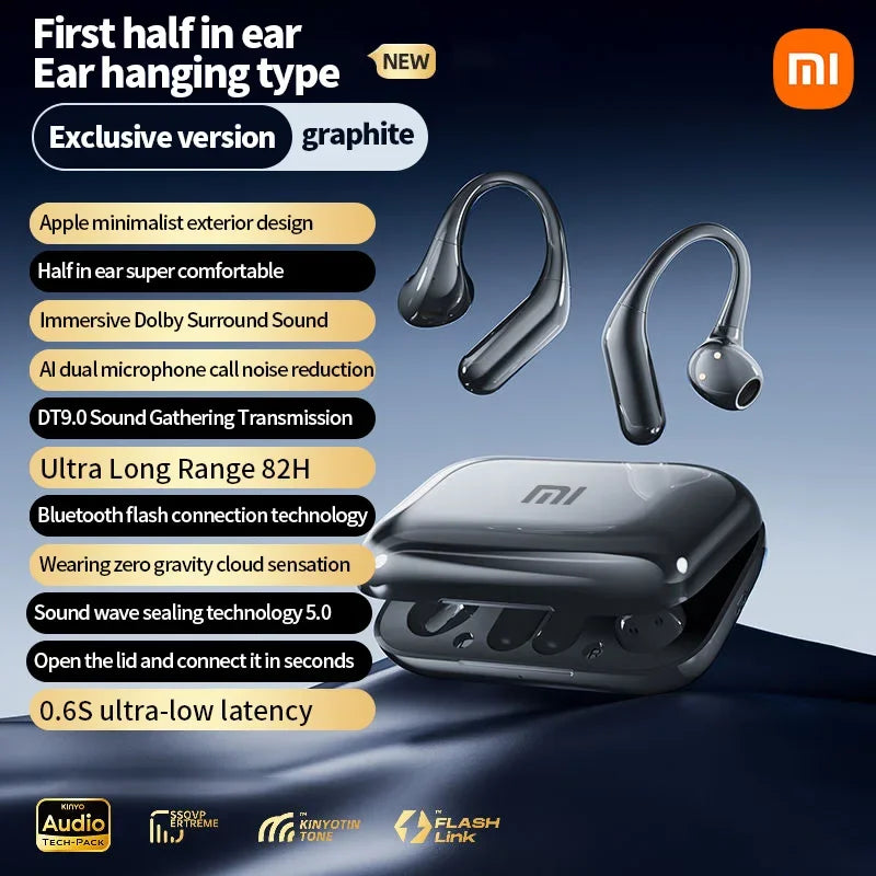 Xiaomi Air6 Wireless Bluetooth 5.3 Earhook Comfortable HD Noise Cancelling Earphones Suitable for Sports Android IOS