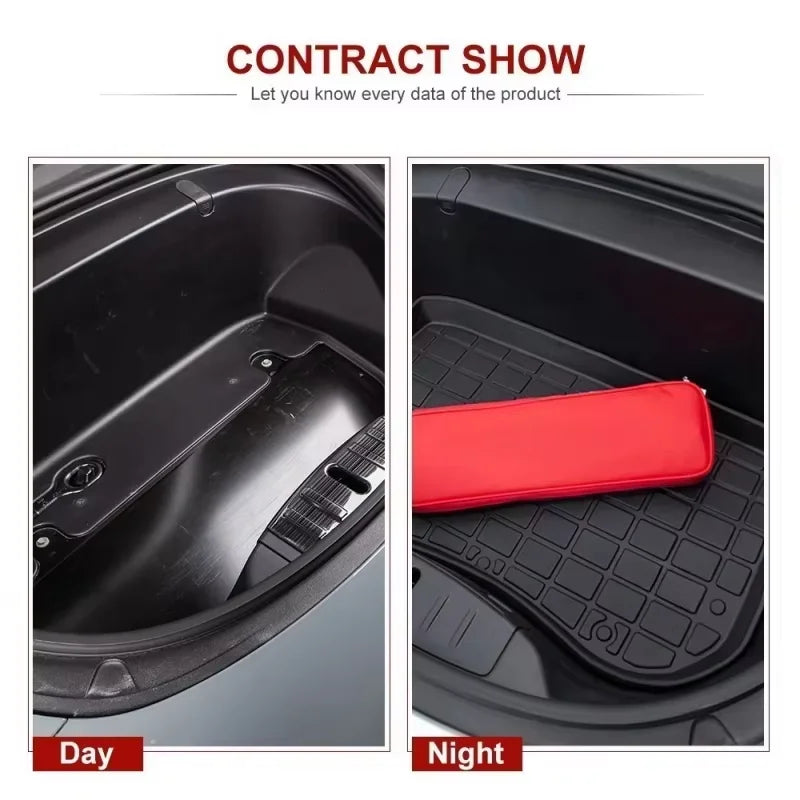 Front Rear Mat For Tesla Model Y 2023 TPE Cargo Pad Model 32017-2023 3D Waterproof Tray Storage Pads Mats Car Accessories