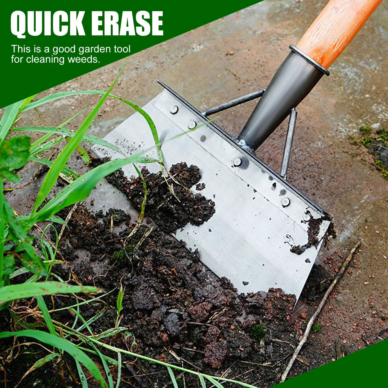 Multi-Use Cleaning Shovel Head 9.8inch Garden Pig Farm Pigeon Chicken Coop Manure Shovel Stainless Steel Weeding Hand Shovel