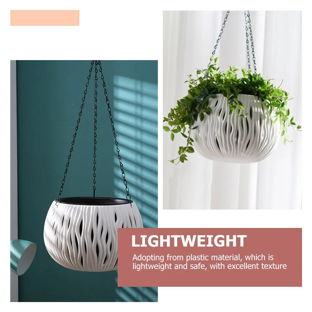 Hanging Flowerpot Plastic Planters Nursery Vase Wall Hanging Planter Decorative Flower Basket Garden Supplies For chids