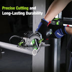 WORKPRO 20V Cordless Electric Circular Saw - 115mm Blade, Laser Guide for Wood & Tile | AlluCanFind