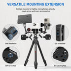 Ulanzi MA53 360 Rotation Metal Phone Holder Tripod Mount Cold Shoe Uka Arca Mount Clip Clamp with 60-95mm Width for Living Vlog