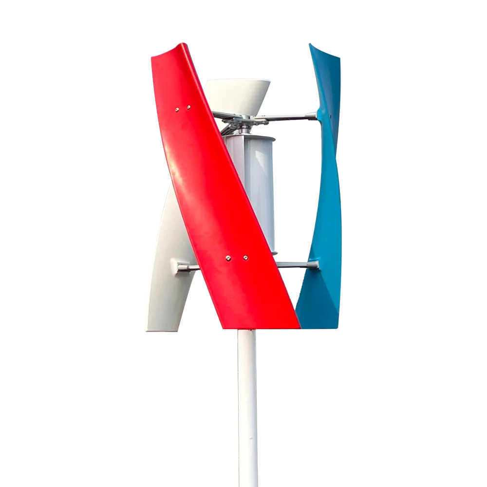 For Homeuse Vertical Axis Wind Power Turbine Generator 2KW 12V 24V 48V Low Noise Upright Windmill for Farm Seashore Boat