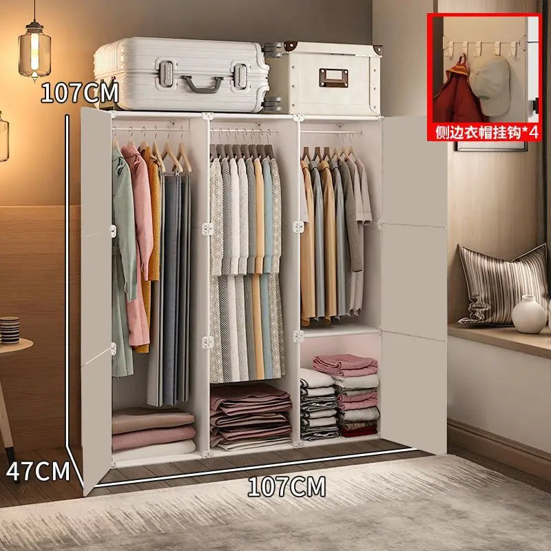 Storage Organizer Closet Partitions Cupboard Bedroom Clothes Wardrobe Shelf Foldable Living Room Guarda Roupa Salon Furniture
