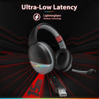 NUBWO G08 Dual Wireless Headsets Gamer with Microphone 2.4GHz Bluetooth 5.3 Gaming Headphones for PS5, PS4, PC, Mobile, Switch
