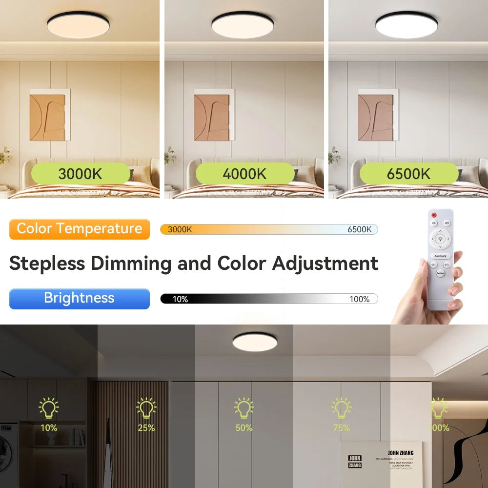Smart LED Ceiling Light with Remote Control