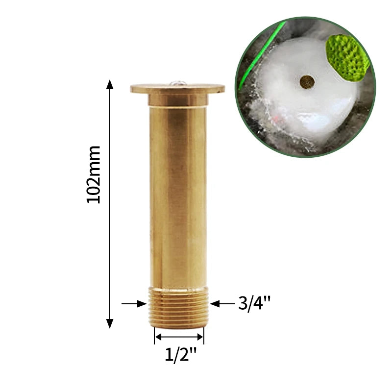 1/2" 3/4" 1" Brass Swimming Pool Decorative Fountain Nozzles Head for Outdoor Music Water Fountain Waterfall Garden Decoration
