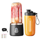 Portable Juicer for Shakes Smoothies Rechargeable USB 400ML Traveling Fruit Juicer Double Cup Fruit Blender Juicer Cup