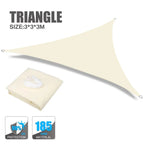 Beige Sun Shade Sail Rectangle Square Triangle Canopy Awning Cloth UV Block Heavy Duty Commercial Graden Outdoor Patio Tarp