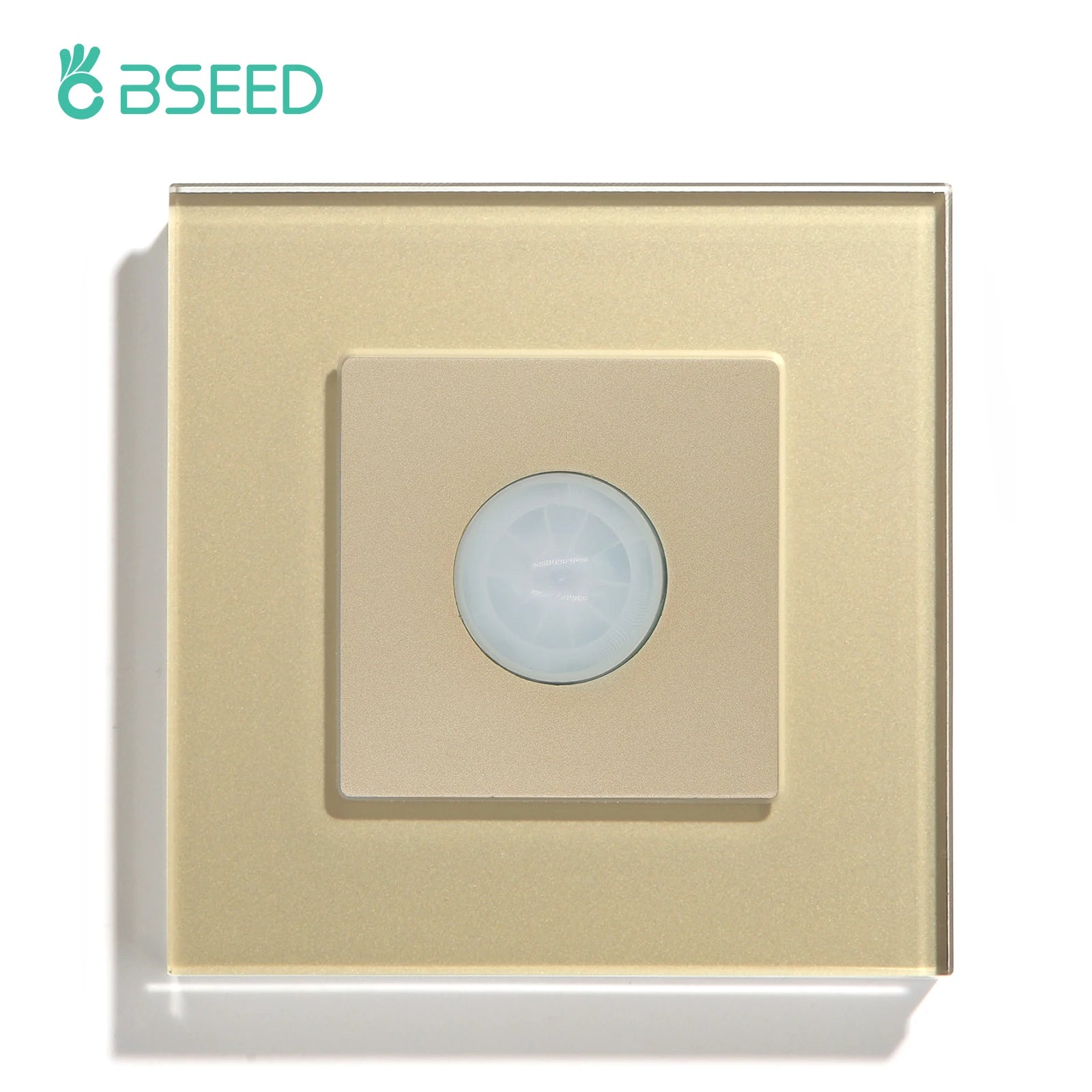 BSEED Human Body Sensor Switch Wall Lamp Switch 90℃ Infrared Motion Detector Galss Frame Plastic FrameEU Standard Light Switches
