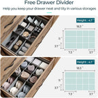 8-Drawer Dresser - Modern Bedroom Chest with Wide Drawers, Wood Storage Organizer for Bedroom or Living Room, Brown