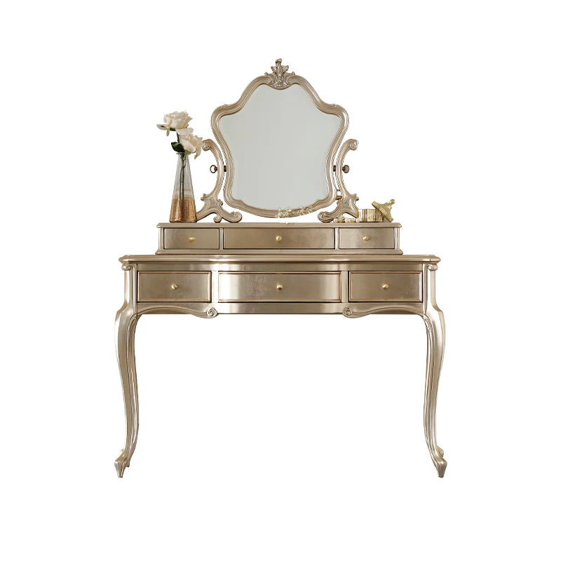 Bedroom Drawers Dressing Table Mirror Set European Princess Dressers Storage Organizer Home Coiffeuse De Chambre Furniture Home