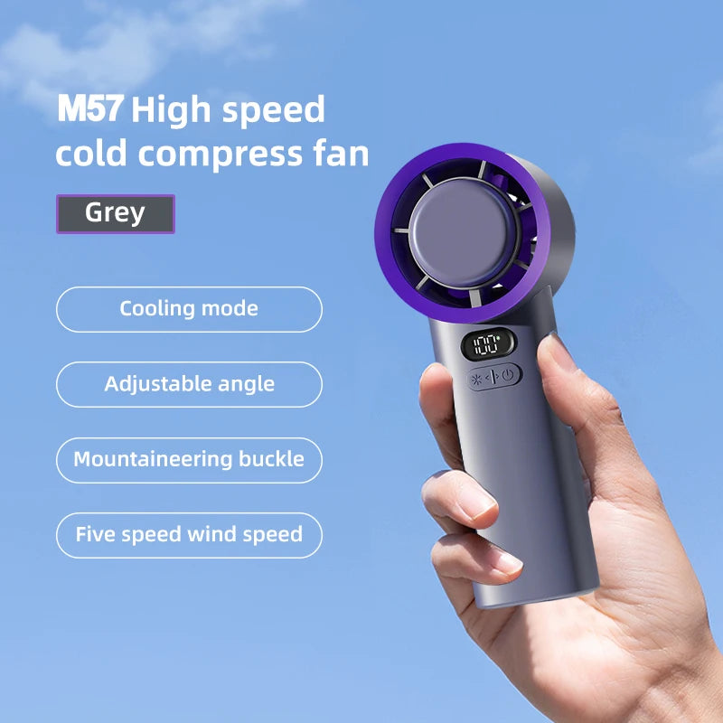 Handheld Air Cooling Mini Turbo Jet Fan 4000mAh 100 Speeds Adjustable