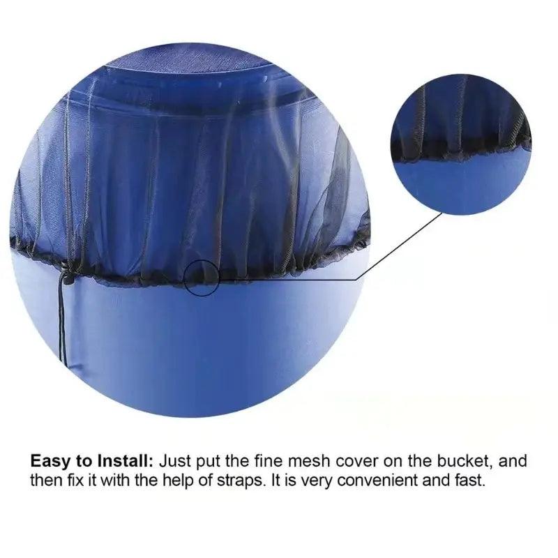 Rain Barrel Cover PE Mesh Anti-Mosquito Netting Outdoor Water Tank Protection Durable Rainwater Harvesting Collection Bucket
