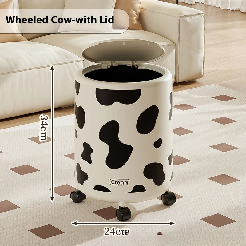 15L Trash Can with pulley  Anti-odor trash Bin with Lid Wastebasket Kitchen Bathroom Large Capacity Garbage Can