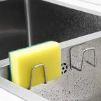 Kitchen Sponge Holder Cleaning Cloth Sink Drip Rack Storage Organization Accessories No-drilling Waterproof Stainless Steel Hook