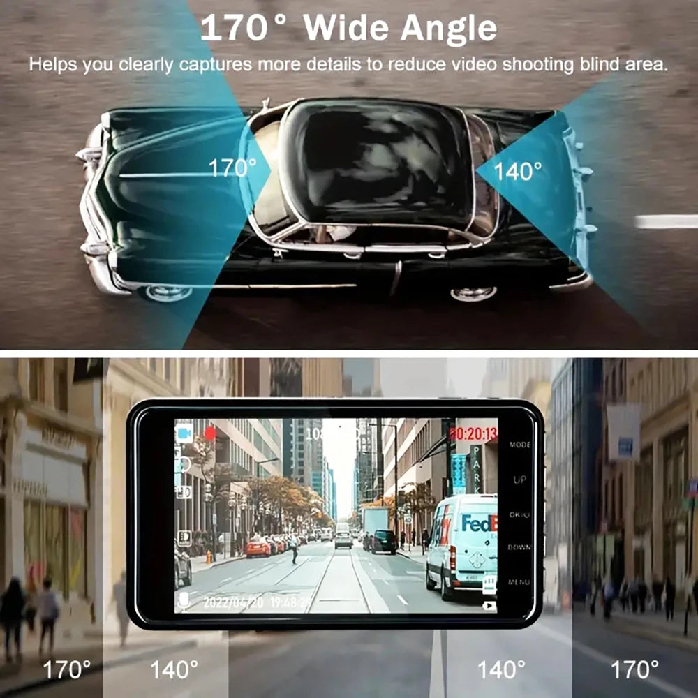1080P Dual Dash Cam for Cars